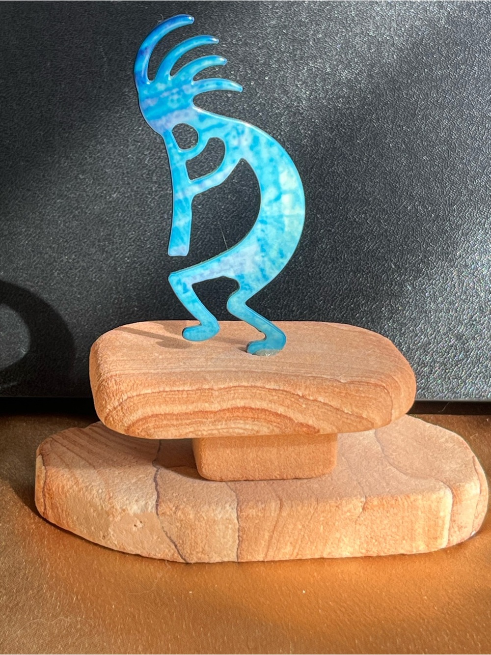 Dancing Kokopelli Sandstone Sculpture